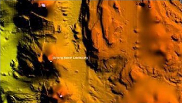 >> Gunung bawah laut Naung di Kepulauan Sangihe perairan Sulawesi Utara. (Foto: dok.Badan Informasi Geospasial)