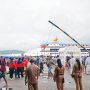 >> Satuan tugas Covid-19 Talaud nampak melakukan screening bagi pelaku perjalanan saat arus balik di pelabuhan, Selasa (18/5).