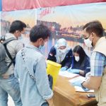>> Para PMI ini didata sebelum dipulangkan ke daerah asal.