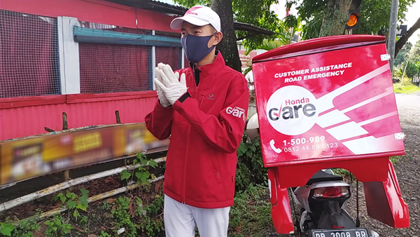 >> Mekanik Honda Care dipastikan sudah menjalankan protokol kesehatan.