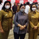 Foto bersama Bupati Bolmong dan Ketua DPR RI Puan Maharani serta Bupati Sitaro.