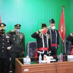 Hari Lahir Pancasila >> Bupati, Wabup dan Fokormpinda mengikuti upacara secara virtual.