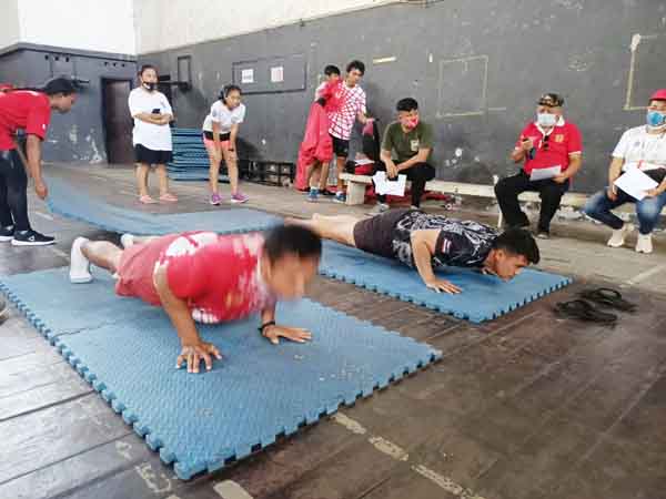 >> Hasil fisik cabor beladiri saat tes tahap kedua cukup baik untuk bertanding di PON.