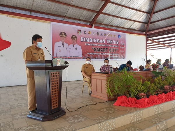 >> Pembukaan Bimtek penyusukan master plan Smart City.