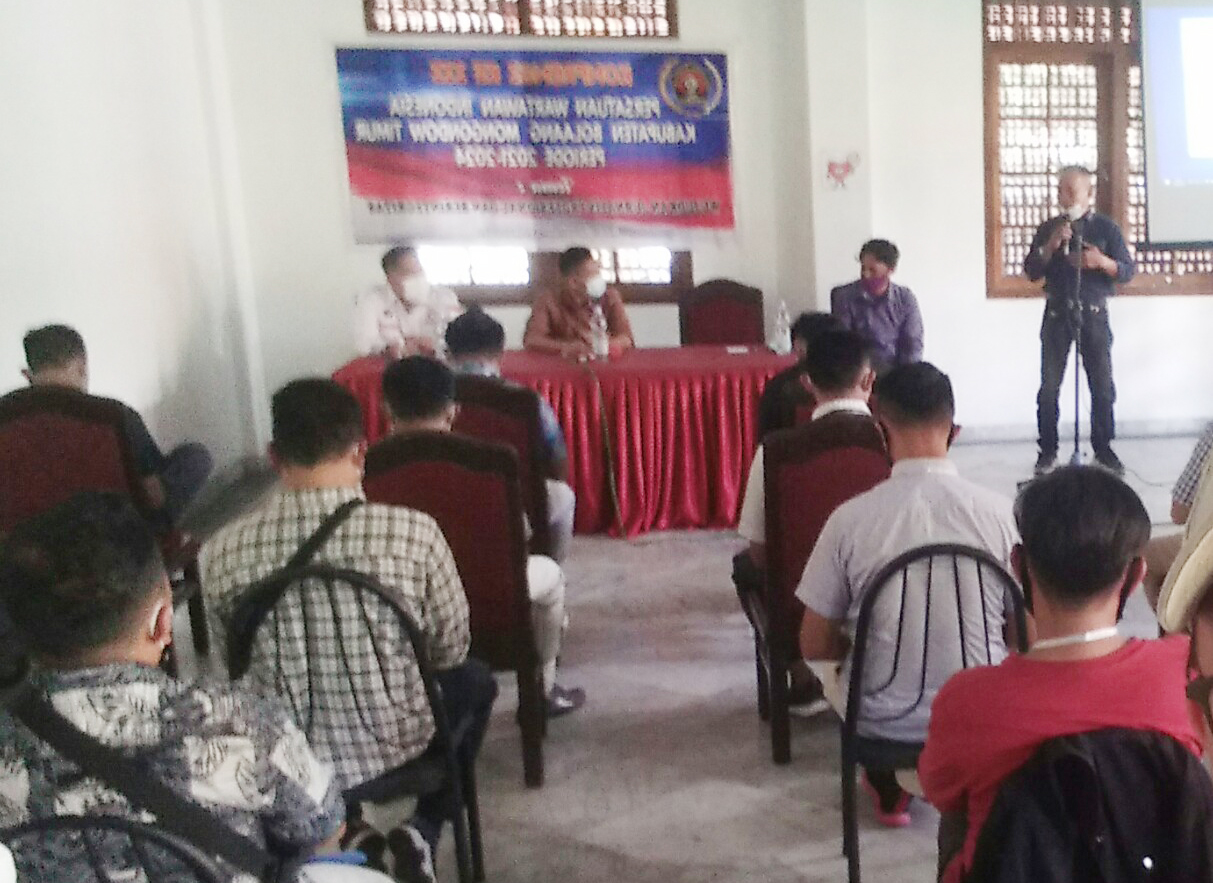 >> Suasana konfrensi ke-III PWI Kabupaten Boltim.