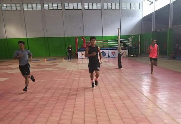 Farrand Buyung Papendang saat menjalani Tes VO2Max di GOR Sasaran Tondano.