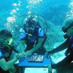HUT TNI AL, Lanal Melonguane Gelar Lomba Catur dan Gaple di Bawah Laut.