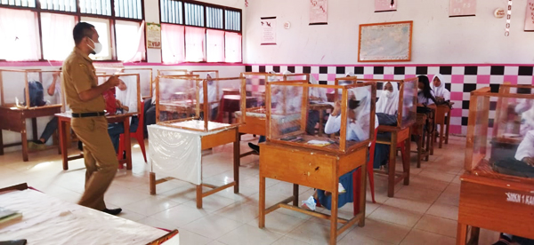Tatap muka terbatas mulai diberlakukan di SMKN 1 Kaidipang, Bolmong Utara.