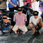 Tiga pelaku terlibat dalam kasus pencurian sepeda motor saat diamankan Tim Gabungan Ketiga tersangka dan barang bukti dibawa ke Mapolresta Manado.