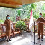 Walikota Caroll Senduk, saat memimpin apel kerja jajaran Pemkot Tomohon secara virtual.