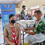 vaksinasi milenial Vaksinasi yang dilakukan di Lanud Sam Ratulangi Manado.