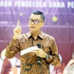 Dirut PLN, Darmawan Prasodjo saat menjadi pembicara pada PK BPI LPDP di Mercure Hotel Ancol Jakarta pada Jumat