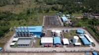 Tampak atas Pembangkit Listrik Tenaga Mesin Gas (PLTMG) Nias berkapasitas 35 megawatt (MW) yang terletak di Kota Gunungsitoli, Sumatera Utara